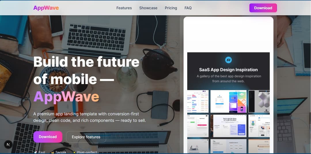 Appwave Startup Landing